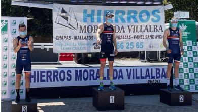 Podium of the UA Triathlon in the Guadix Triathlon