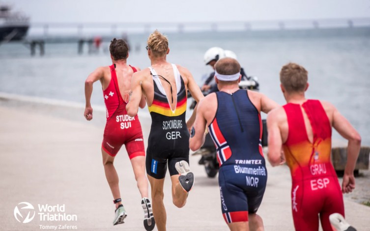 video riassunto della Coppa del mondo di triathlon maschile di Lisbona