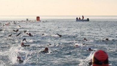 Geistiges und körperliches Training für offenes Wasser