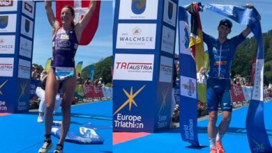 Frederick Funk and Nicola Spirig MD Triathlon European Champions at the Challenge Walchsee