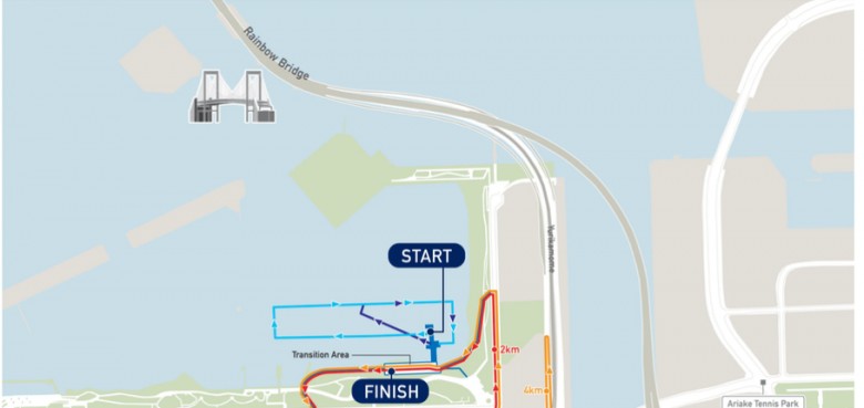 Triathlon test circuits at the Tokyo Olympics