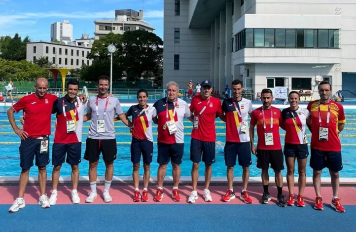 la delegazione spagnola di triathlon a Tokyo