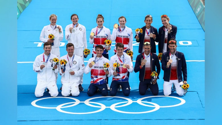 Great Britain wins the Mixed Relay Triathlon at the Tokyo Olympics