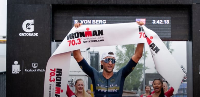 Rudy Von Berg ganando el IRONMAN IRONMAN 70.3 Switzerland