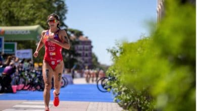 Das ist das spanische Team bei der Europameisterschaft im Triathlon in Valencia