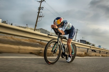 a triathlete in Challenge Salou