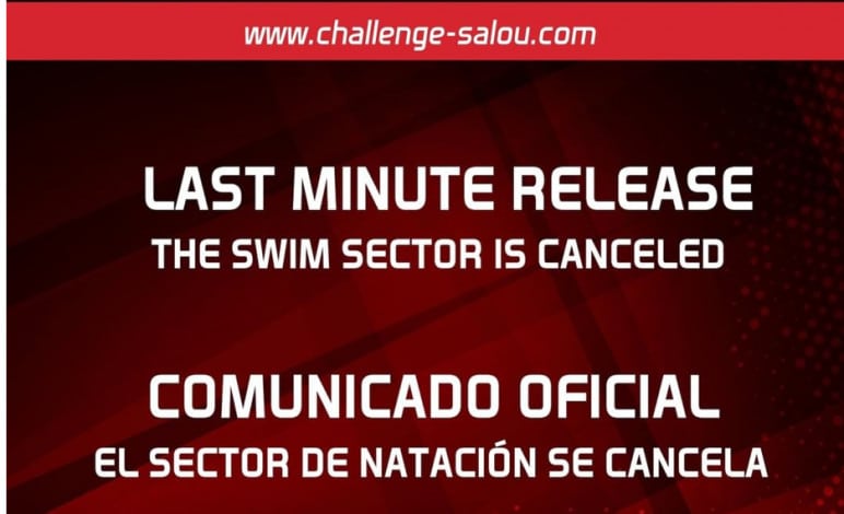 Il nuoto è annullato al Challenge Salou