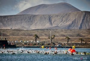 Swimming in the Volcano Triathlon of Lanzarote