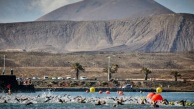 Natación en el Volcano Triathlon de Lanzarote