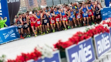 FETRI / Abfahrt des Duathlons in Avilés