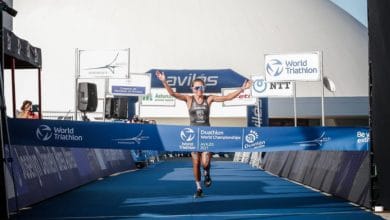 @ worldtriathlon / Joselyn Brea und Nathan Guerbeu Aviles Duathlon Weltmeister