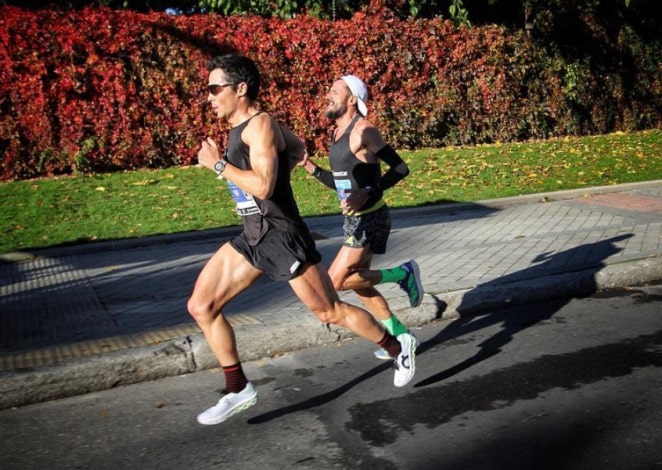 Instagram/ Noya con Chema Martinez nella mezza maratona di Madrid