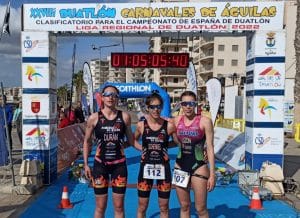 Eagles duathlon women's podium