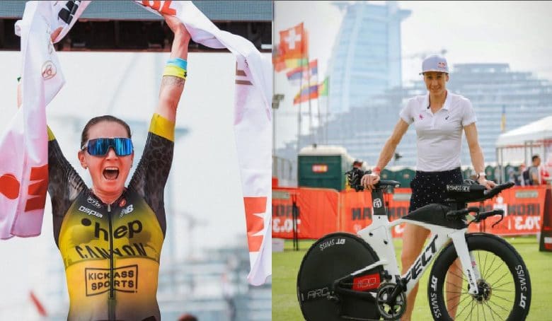 Laura Philipp e Daniela Ryf donano i loro premi IM 70.3 Dubai all'Ucraina