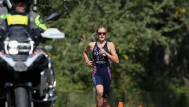 Taylor Knibb balaie l'IRONMAN 70.3 Oceanside