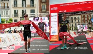 Fernando Zorrilla et Helene Alberdi MD Champions de triathlon d'Espagne