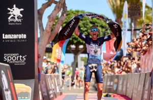 Kenneth Vandendriessche winning the IRONMAN Lanzarote