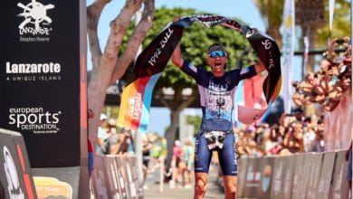 Kenneth Vandendriessche winning the IRONMAN Lanzarote