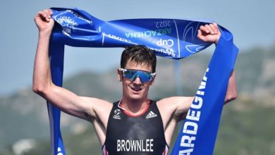 Jonathan Brownlee ganando en Archazena