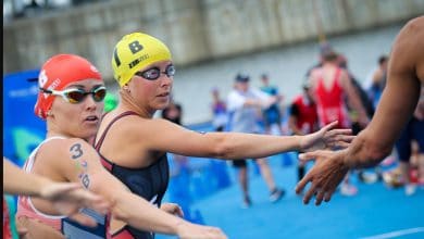 Championne du monde de triathlon relais mixte en France