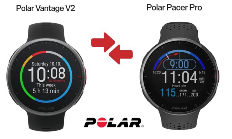 Confronto Polar V2 Pacer Pro