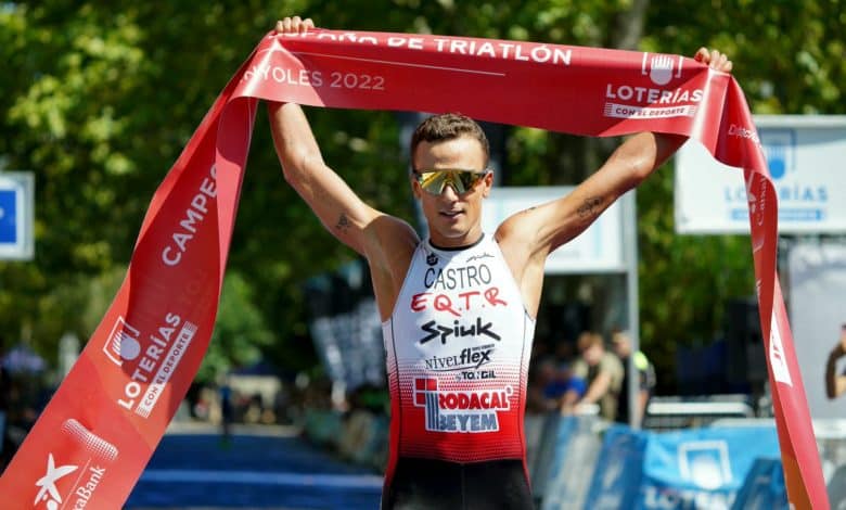 David Castro e Sara Guerrero Campioni spagnoli di triathlon olimpico 2022