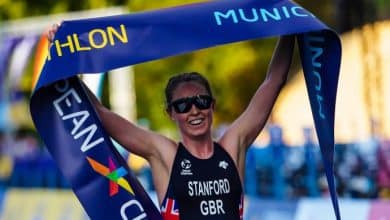 Non Stanford retires from the triathlon in style