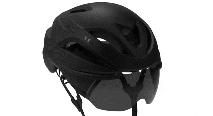 Casco da bicicletta da triathlon con visiera rimovibile Cat. 3 Van Rysel