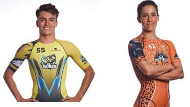 Sergio Baxter 6. und Miriam Casillas 7. in der London Super League