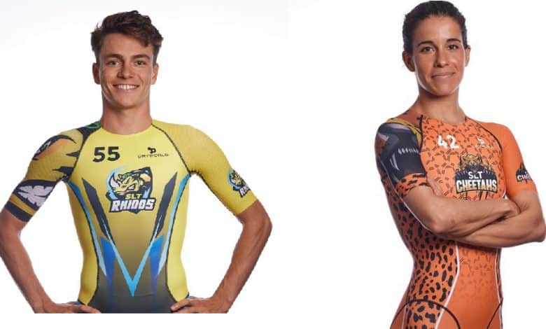 Sergio Baxter 6. und Miriam Casillas 7. in der London Super League