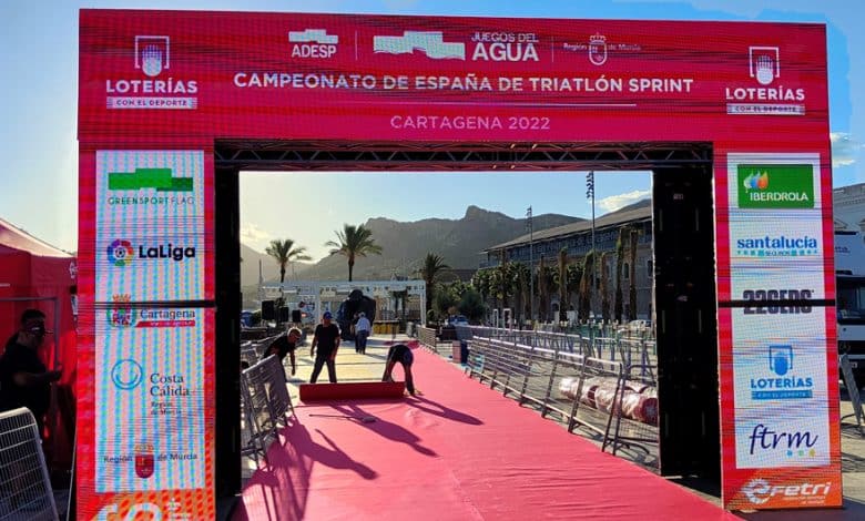 Everything ready in Cartagena for the Spanish Sprint Triathlon Championships