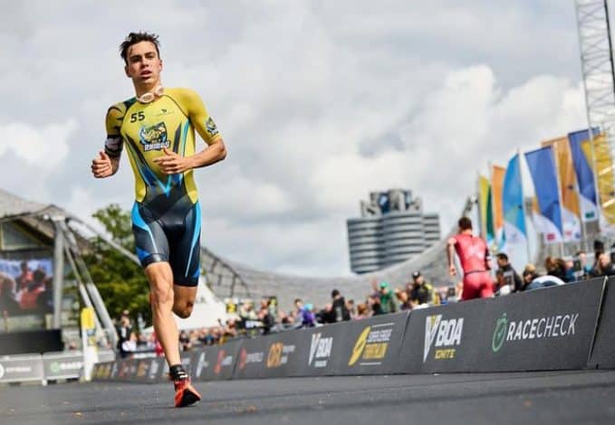 Sergio Baxter in the Super League Triathlon