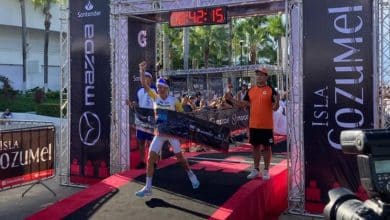 Gurutze Frades winning the IRONMAN Cozumel