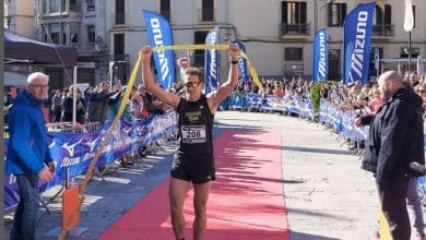 Nan Oliveras ganando la Mitja Marató de Ripoll