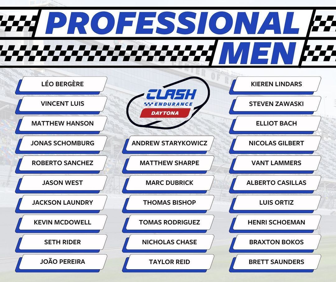 lista de salida masculina Clash Daytona