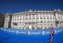 magen del palacio Real de Madrid en un triatlón