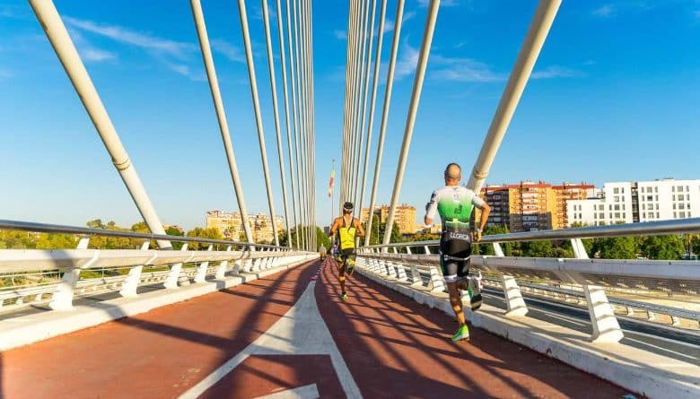 foot race of the Seville Half Triathlon