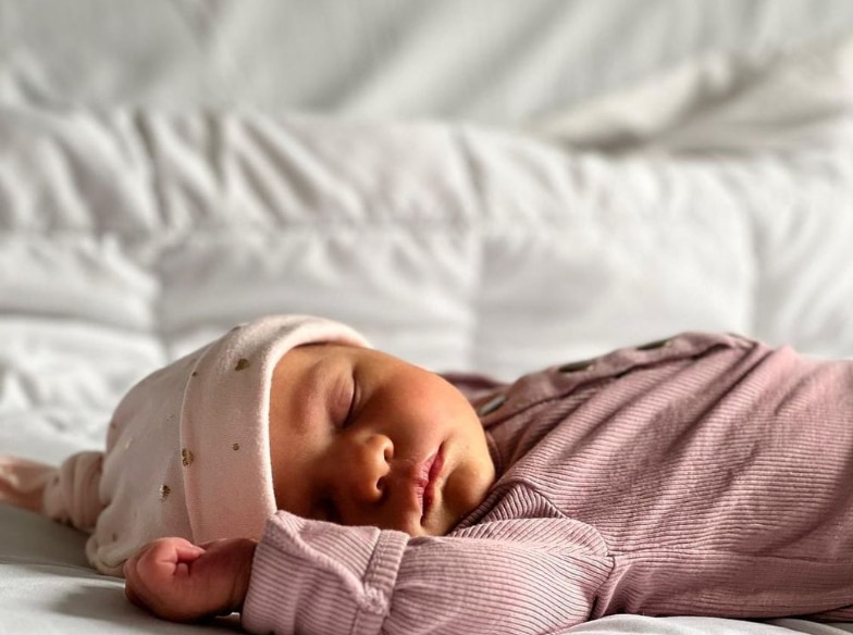 Foto de Olivia la hija de Javier Gómez Noya