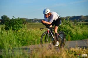a triathlete in the Ecotrimad