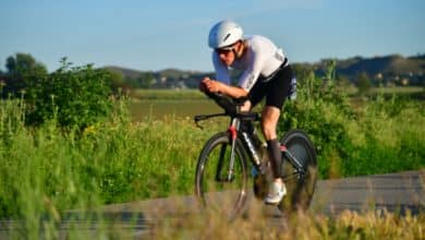 un triathlète dans l'Ecotrimad