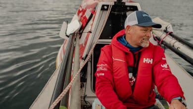 Antonio de la Rosa in his boat