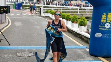 imagen de un triatlón en Luarca (Asturias)