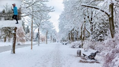 Martín Fiz corriendo en la nieve