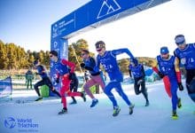 salida del triatlón de Invierno en Andorra