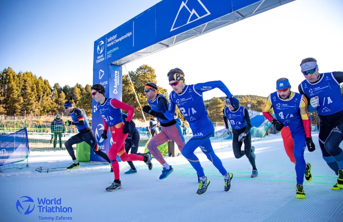 salida del triatlón de Invierno en Andorra