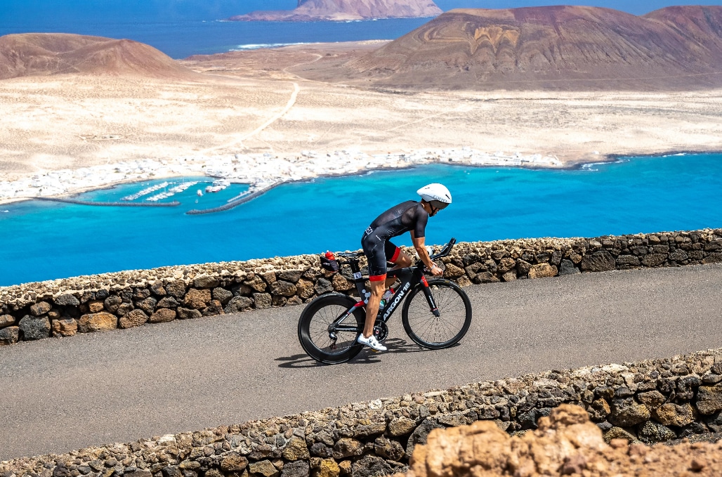 Image of a triathlete in the IRONMAN Lanzarote