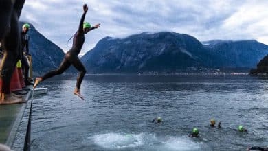 photo du départ de la natation en sautant du ferry