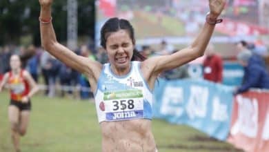 Joselyn Brea vencendo o Campeonato Espanhol de Cross Country