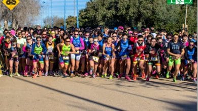 Image of the start of the Seville Duathlon