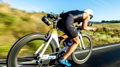 imagen de un triatleta en el IRONMAN New Zeland